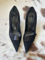 Sergio Rossi Pumps Schwarz Veloursleder Grösse 38