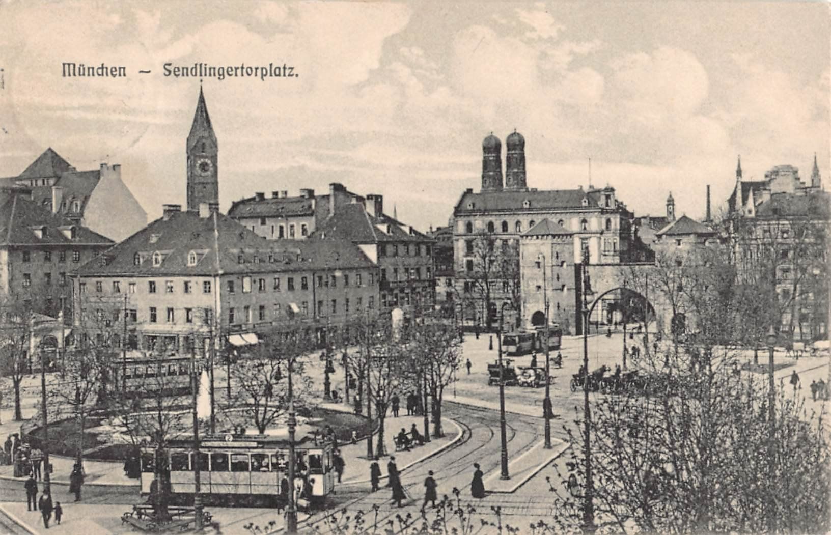 Cartoline postali: Gruss aus MÜNCHEN - Sendlingertorplatz, uralte Postkarte – Usato da Winterthur venduto da SchatzchischtliWinti