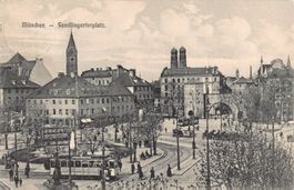 Gruss aus MÜNCHEN - Sendlingertorplatz, uralte Postkarte