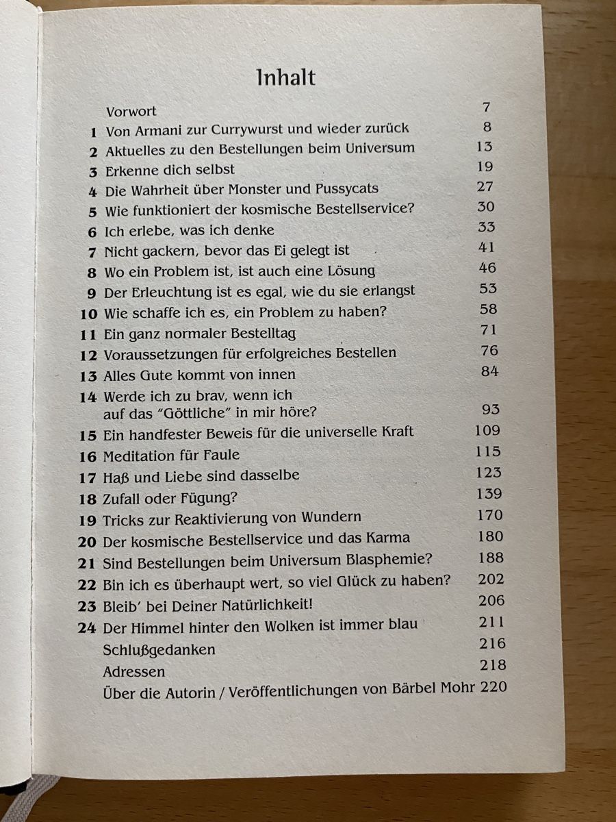 Bücher: Der kosmische Bestellservice - Bärbel Mohr – Gebraucht aus Schwarzenburg von Michellu 5