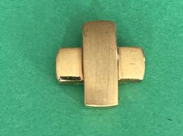 Gross Anhänger Vergoldet Kreuz (2.5cm)
