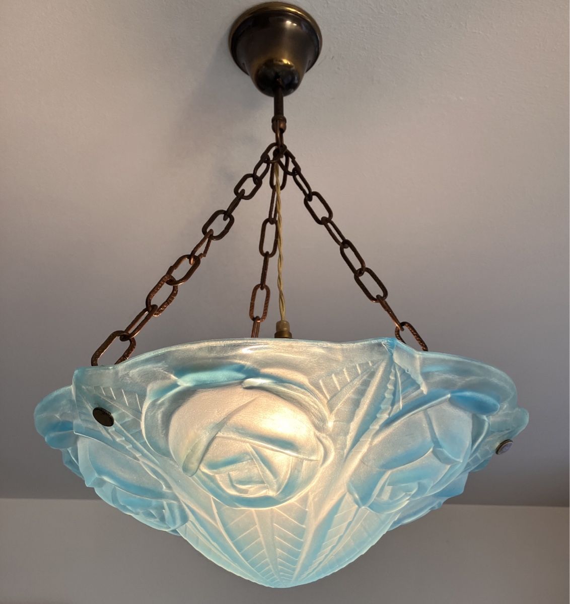 Lampadari & plafoniere: Deckenlampe  Artdeco Pressglas satiniert um 1930 – Usato da Zürich venduto da otomado 1