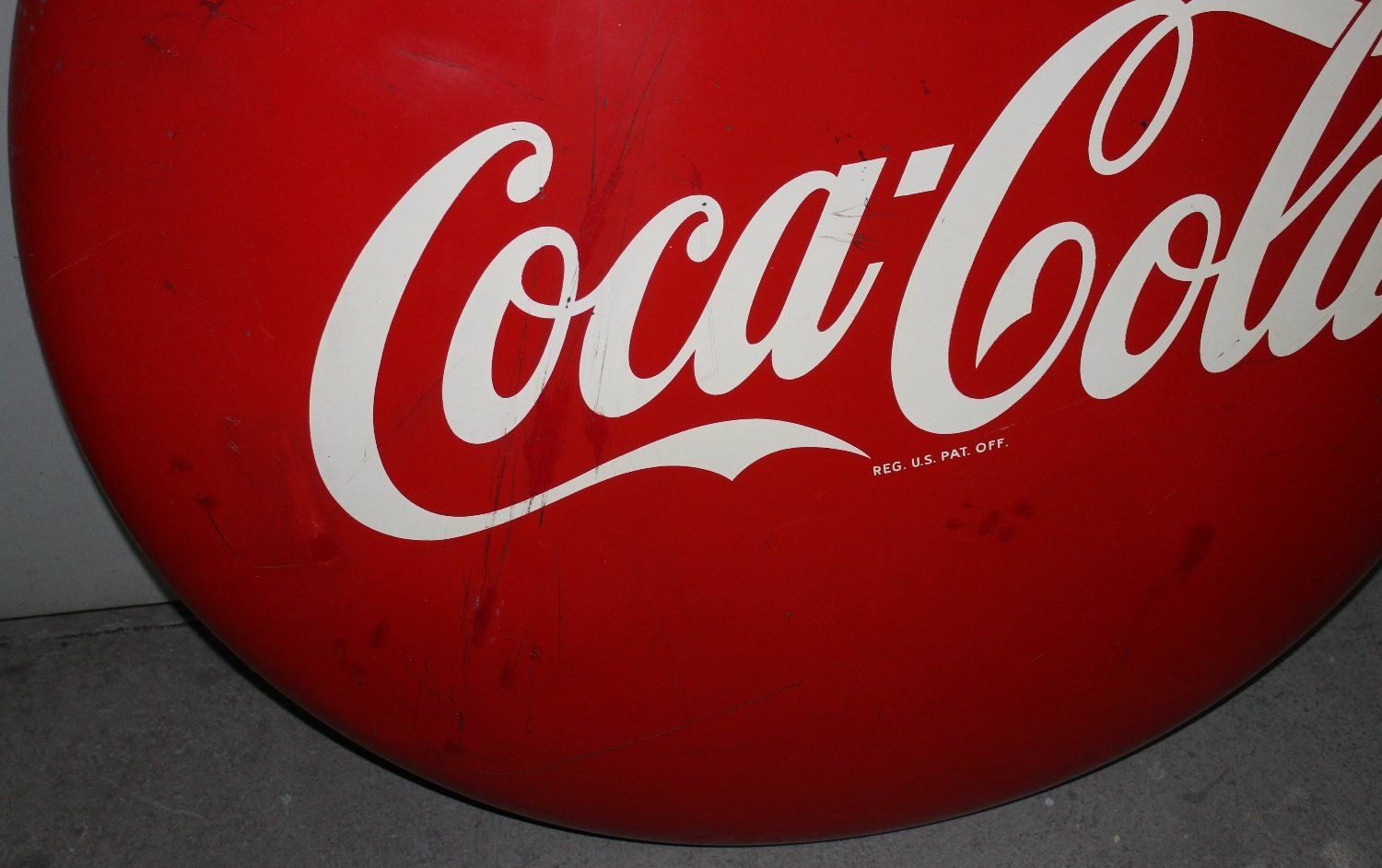 Coca-Cola Insegne: Coca Cola Button Blechschild Gross USA – Usato da Lüchingen venduto da Aw67 2