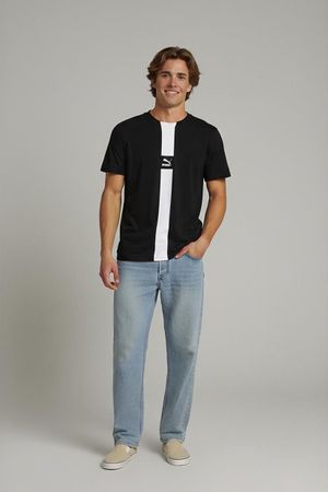 Puma X-T-G Schwarzes T-Shirt mit weißem Streifen – Größe XXL