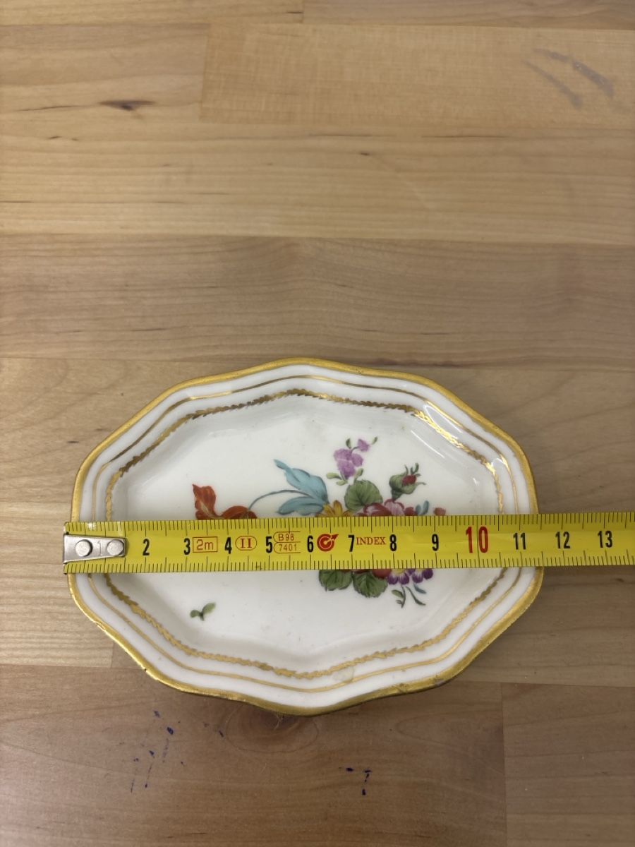 Piatti: Antike Schmuckschale/Ablageschale mit Blumenmuster, LL – Usato da Adliswil venduto da ninotschka7 3