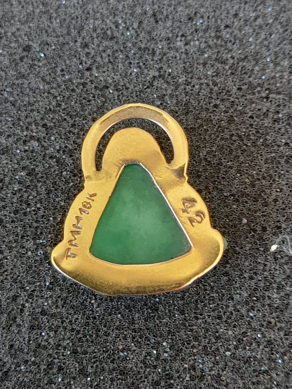 Ciondoli: Jade-Buddha mit Goldhalterung – Usato da Aeschi b.Spiez venduto da 52_wochen 3
