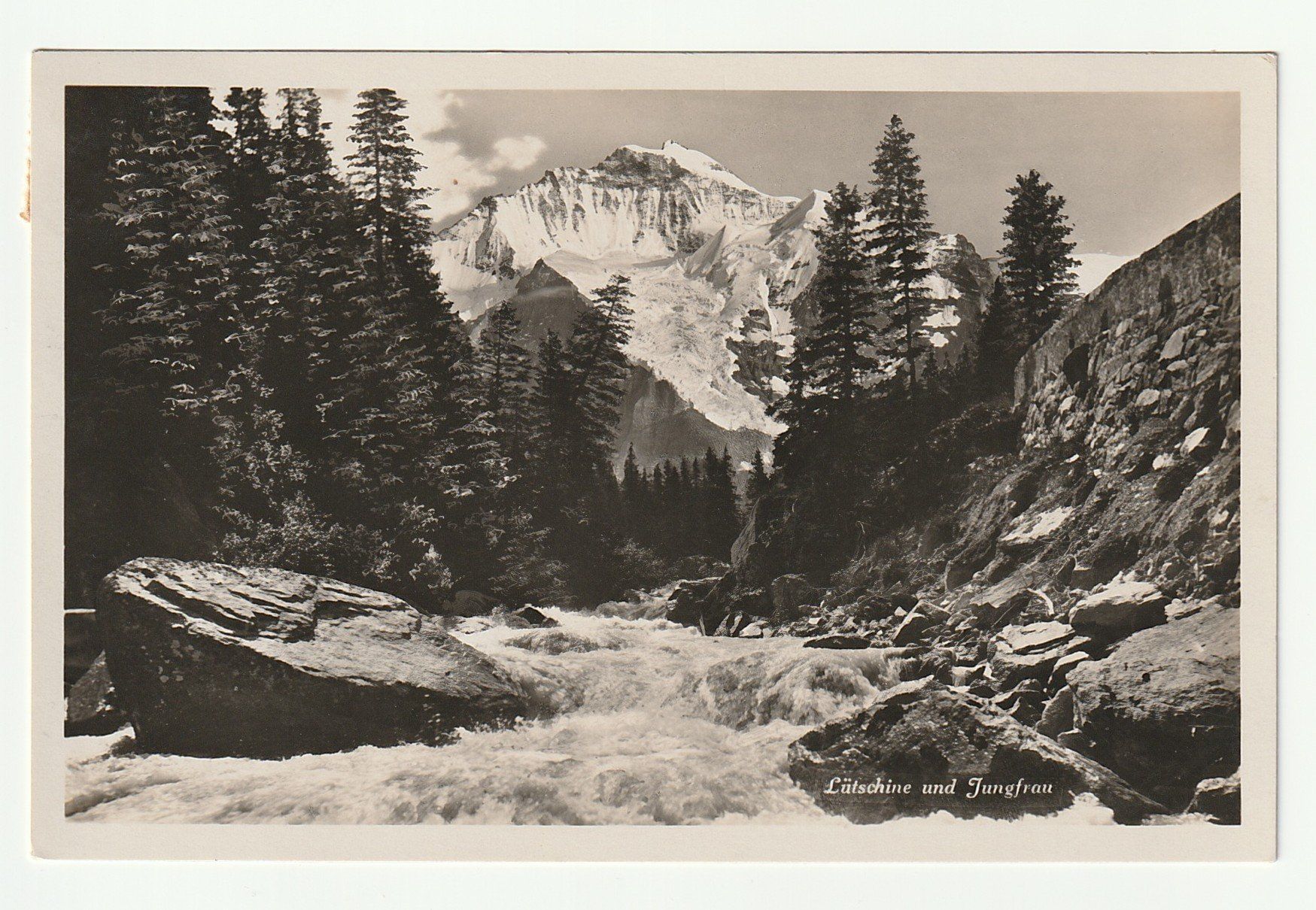 Cartes postales: Ansichtskarte Lütchine und Jungfrau 15.08.1931 – D'occasion à St. Gallen par Ricardo_Deals
