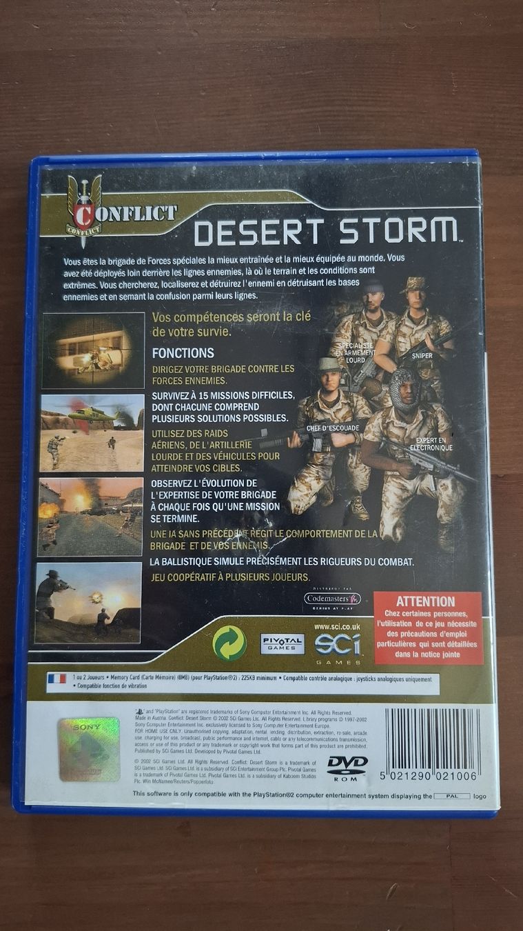 Giochi: Jeu vidéo Conflict Desert Storm PS2  – Usato da Fiaugères venduto da Fiaugeres1609 1