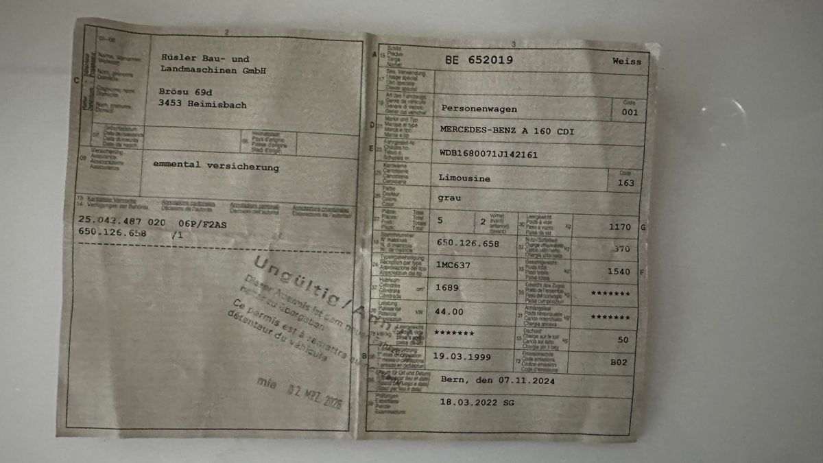 Mercedes-Benz Automobili: MERCEDES-BENZ A 160 CDI – Usato da Münchenbuchsee venduto da september72 8