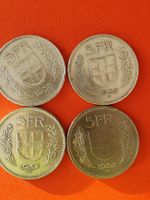 4 x 5 Franken 1933,1937,1939,1967