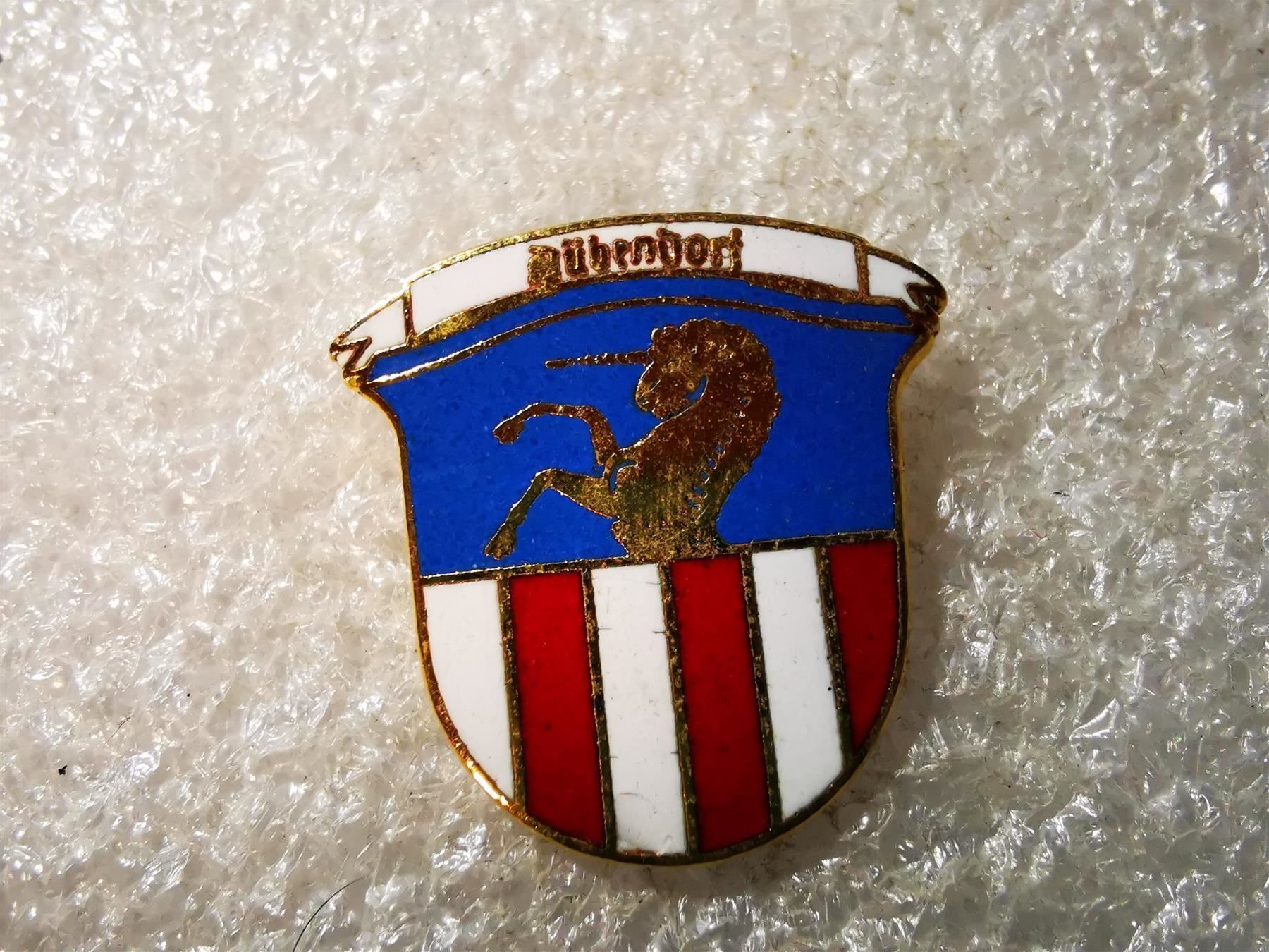 Pins: Ansteckpin: Wappen Dübendorf – Gebraucht aus Oppligen von Pin-Fall-Shop