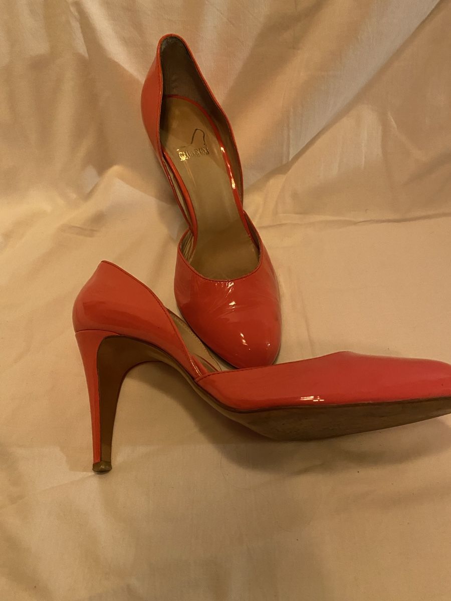 Damenschuhe: Escarpins en cuir vernis corail 39 – Gebraucht aus Geneve von Monthoux13 2