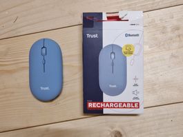 💙 Kabellose, Bluetooth Maus, hellblau TRUST