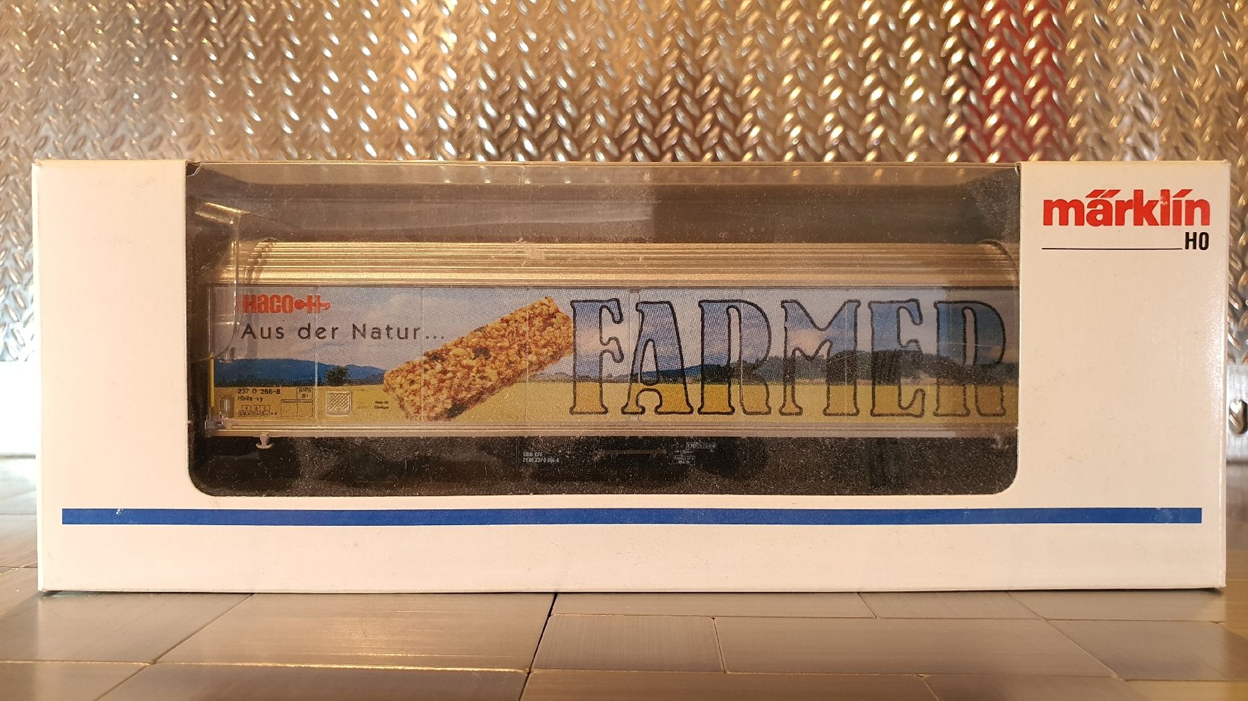 Märklin Modellini di ferrovie: MÄRKLIN H0 GÜTERWAGEN FARMER  – Usato da Männedorf venduto da Modellbau-wyss 4