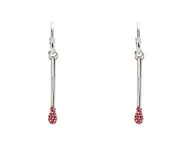 Orecchini pendenti & Orecchini a lobo: Dsquared Ohrringe Streichholz Strass Rot – Usato da Erlinsbach SO venduto da ULIKH
