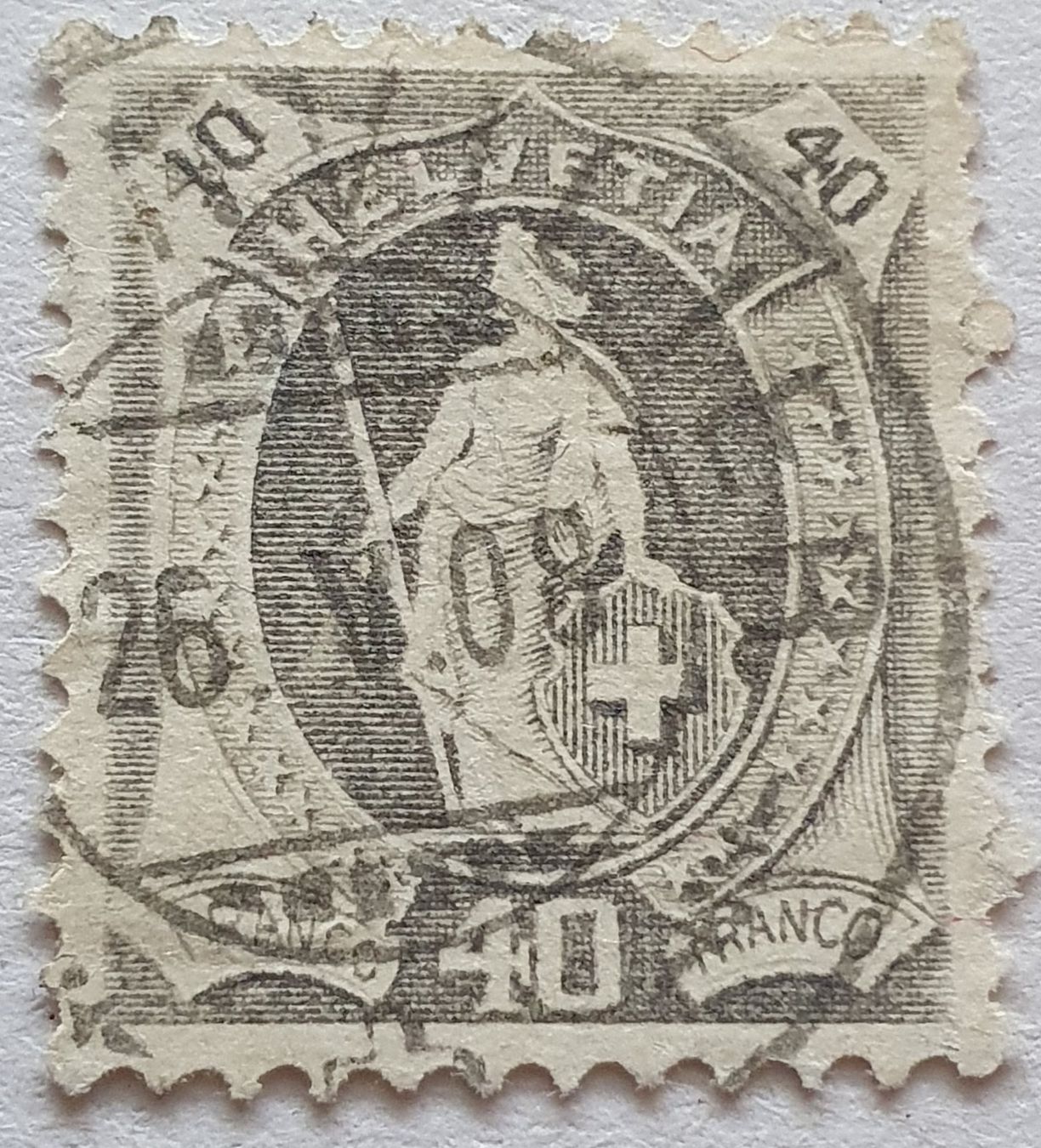 Tous les timbres: Stehende Helvetia 97A Kat. 100.- – D'occasion à Balgach par SIMEON27