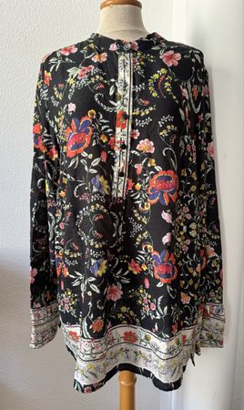 Chemisier Elena Miro imprimé floral, taille 46, viscose