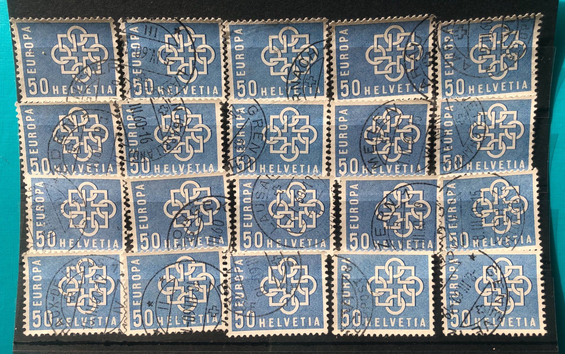 Tutti i francobolli: Nr.348 Steckkarte mit Stempel – Usato da Aarau venduto da Billa007