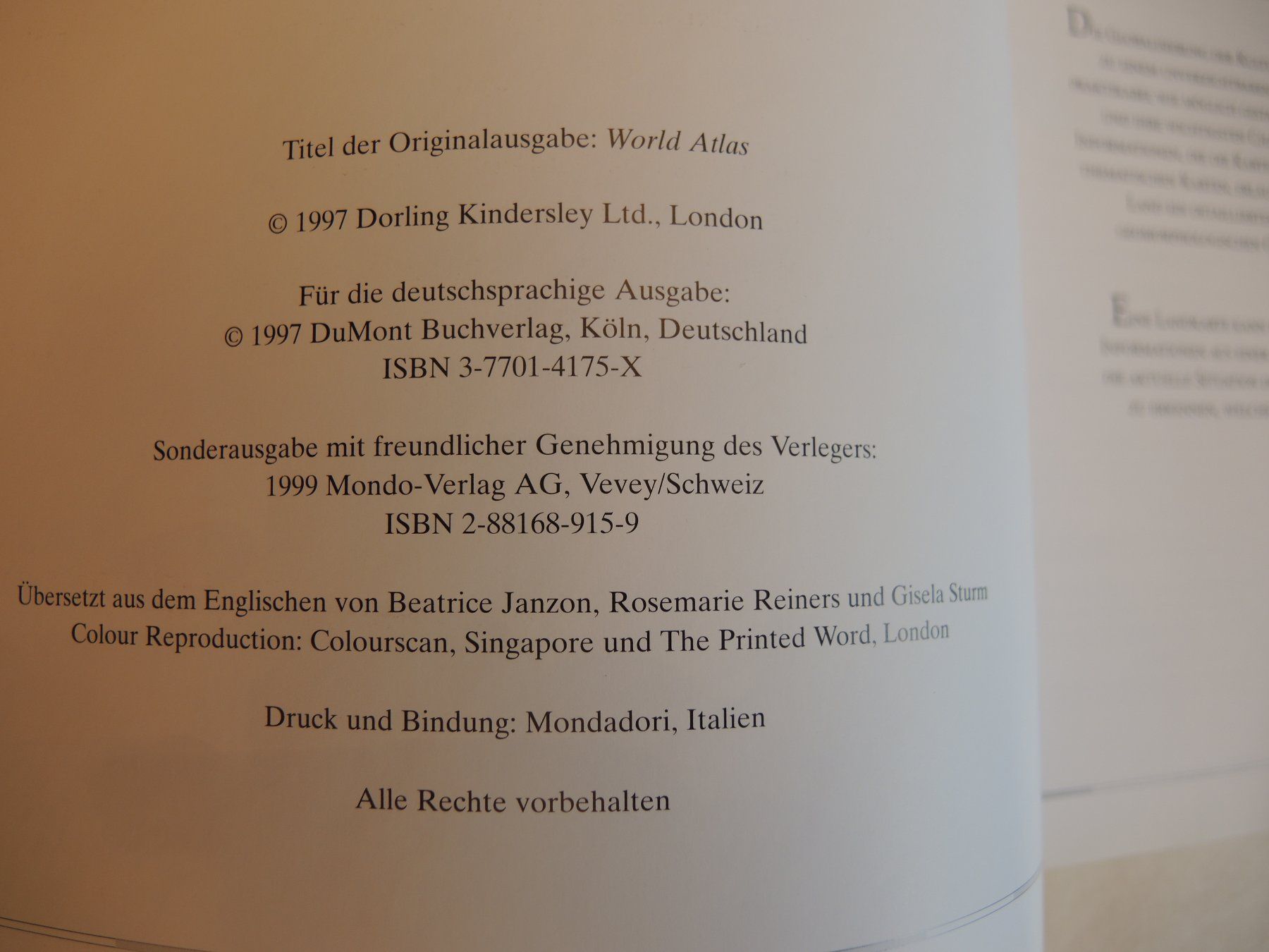 Bücher: Welt Atlas Mondo Verlag – Gebraucht aus Rorschach von maeck8 3