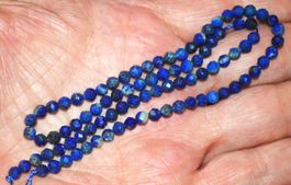 Stein Perlen Strang L-9212 – Lapislazuli 4mm Facettiert 38cm