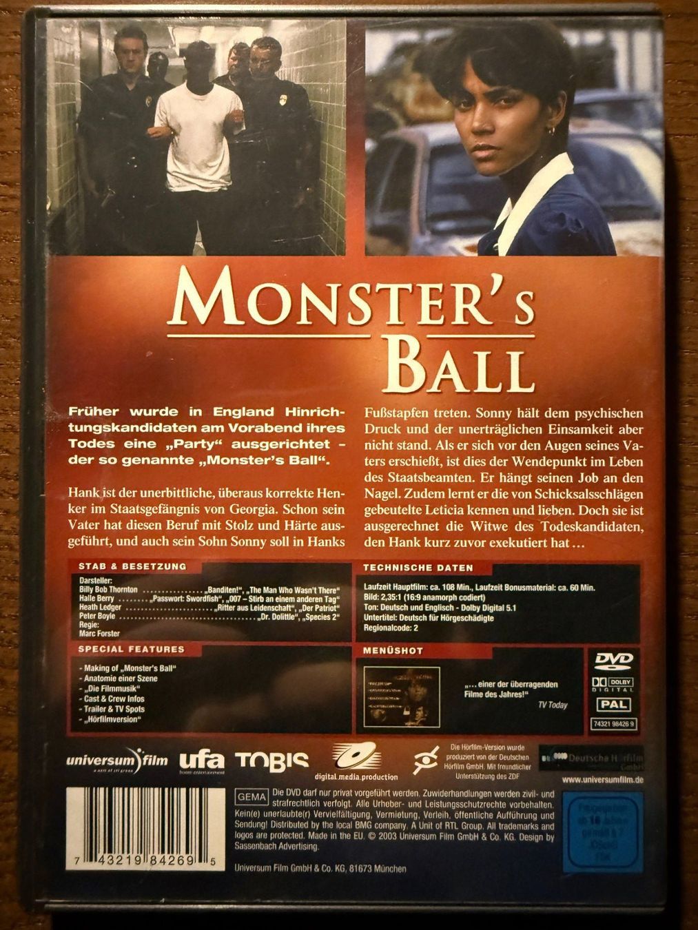 Tutti i DVDs: Monsters Ball – Usato da Zürich venduto da FilmFreunde 1