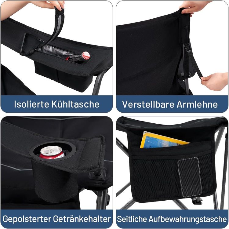 Stühle: XXL Campingstuhl Faltbar Bequem Gepolster Klappstuhl Sessel – Neu und originalverpackt aus Herisau von NexCart 5