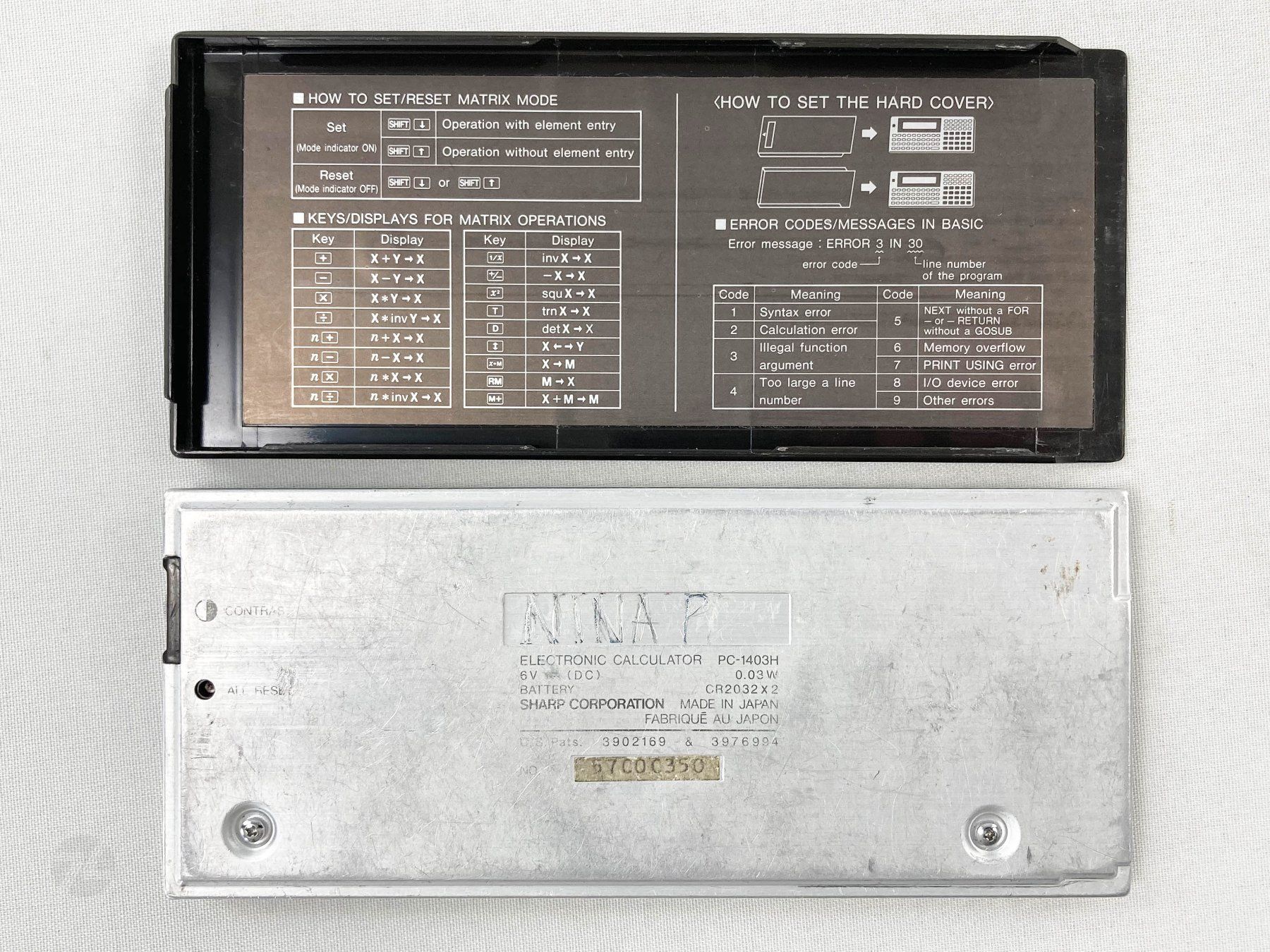 Sharp Taschenrechner: SHARP PC 1403H Pocket-Computer Basic 32KB Vintage Calculator – Gebraucht aus Wetzikon ZH von  3