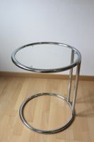 Bauhaus Beistelltisch Chrom Glas Rund Eileen Gray Stil