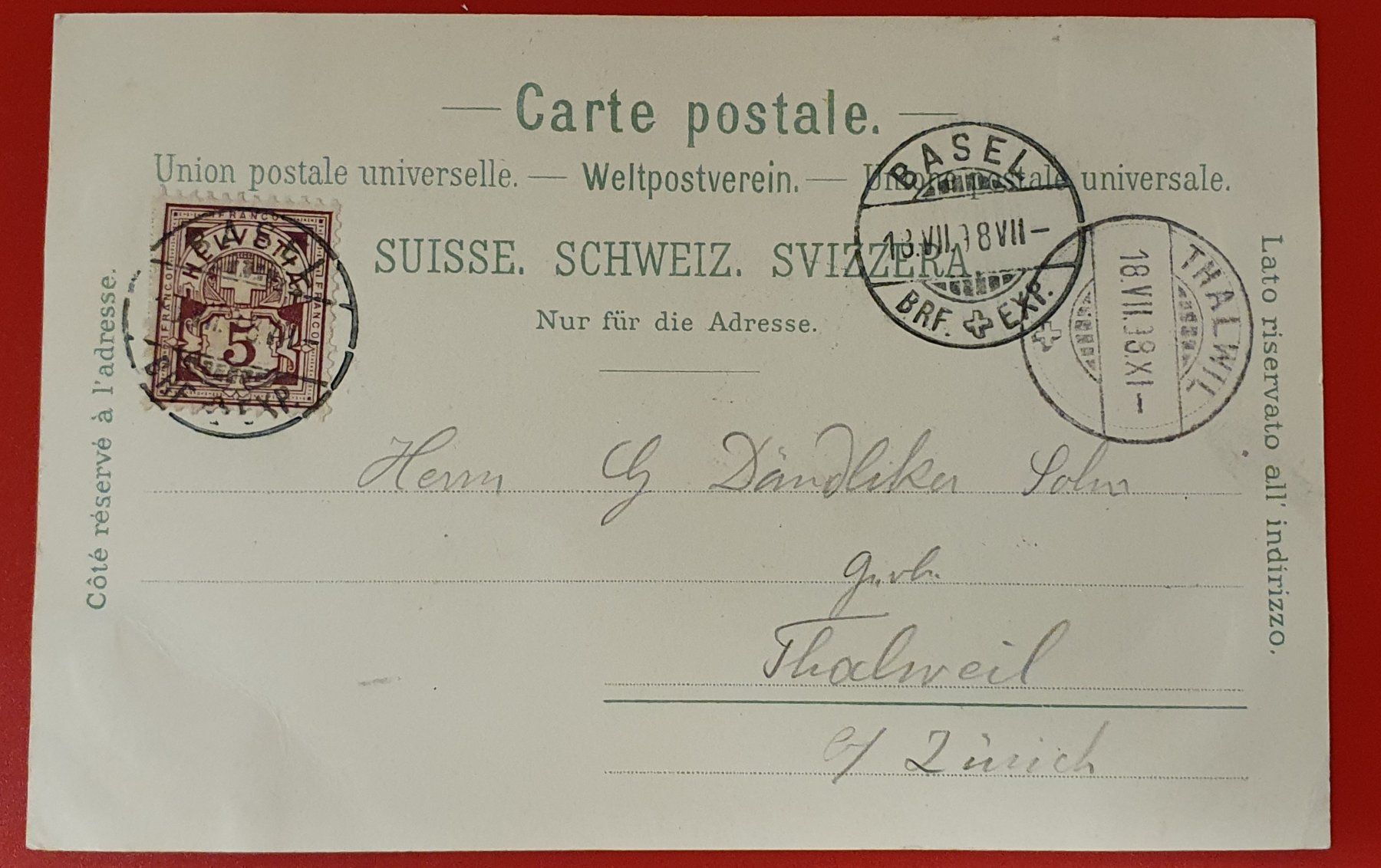 Cartoline postali: Gruss aus Basel 1898 – Usato da Kreuzlingen venduto da Rschweiz1 1