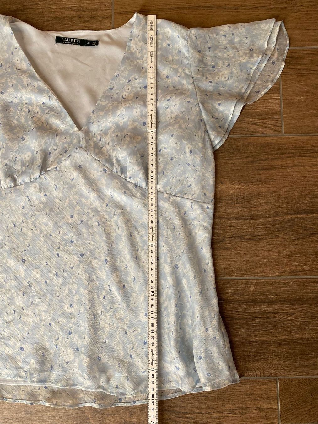 Ralph Lauren Camicette: Ralph Lauren Bluse mit Blumenmuster hellblau Gr. XL – Usato da Pratteln venduto da a23_j2gs 9