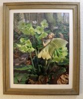 Elfenbild Primel (Fotobild und Holzrahmen)