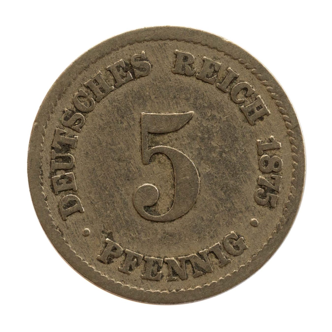 Tutti le monete: Deutschland Kaiserreich 5 Pfennig 1875 C – Usato da Rotkreuz venduto da num_6343