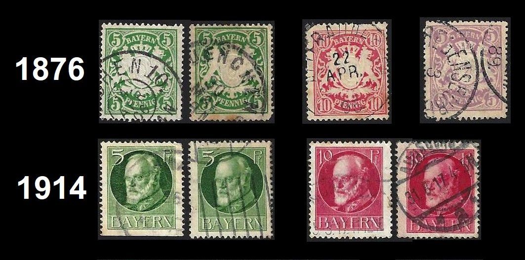 Alle Briefmarken: Bayern 1876-1920 – Gebraucht aus Baar von miam8 1