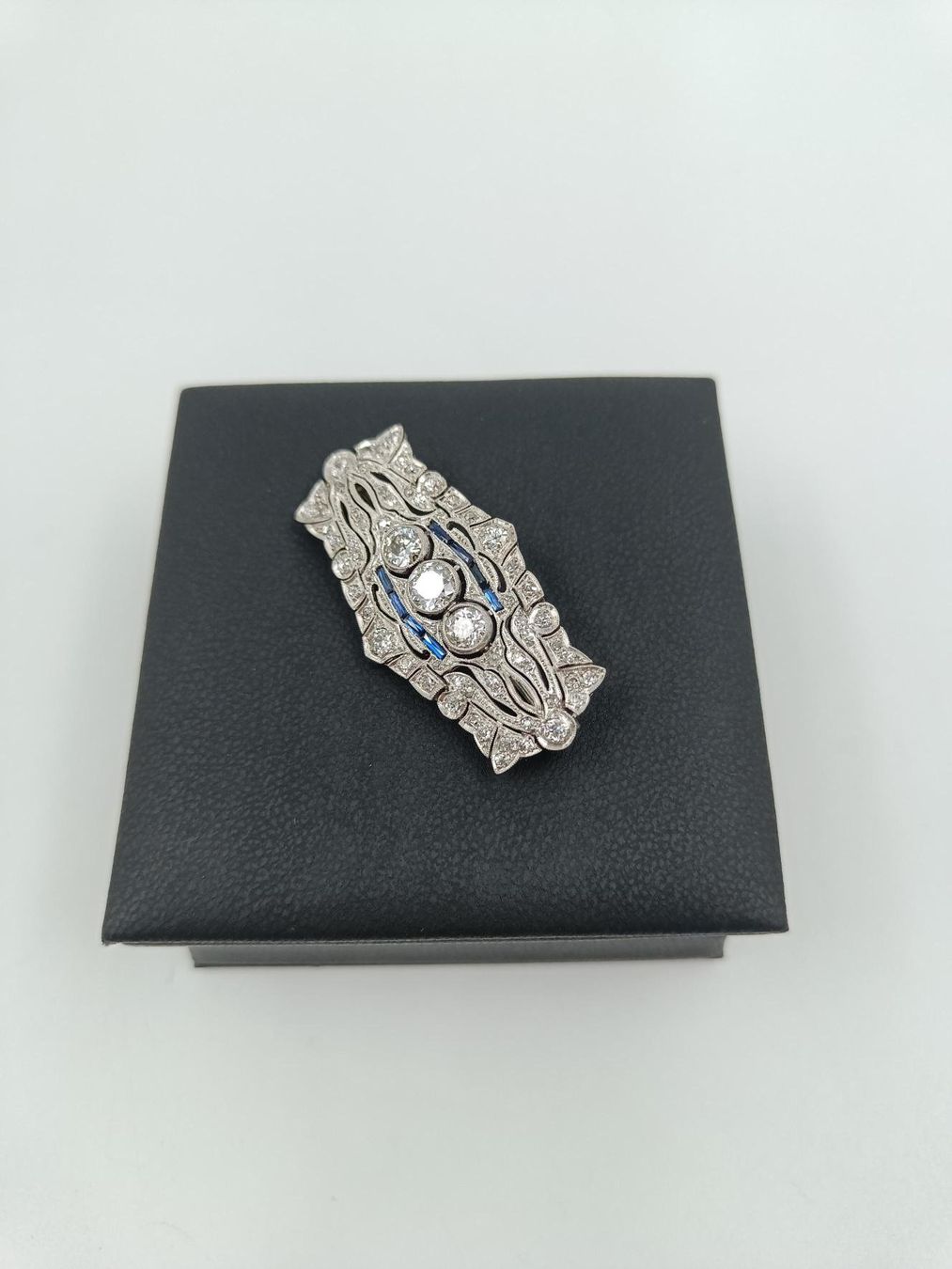 Spille & Fermagli: BROSCHE "ART DECO STIL" MIT DIAMANTEN, 950 PLATIN – Usato da Luzern venduto da EdiGem 3