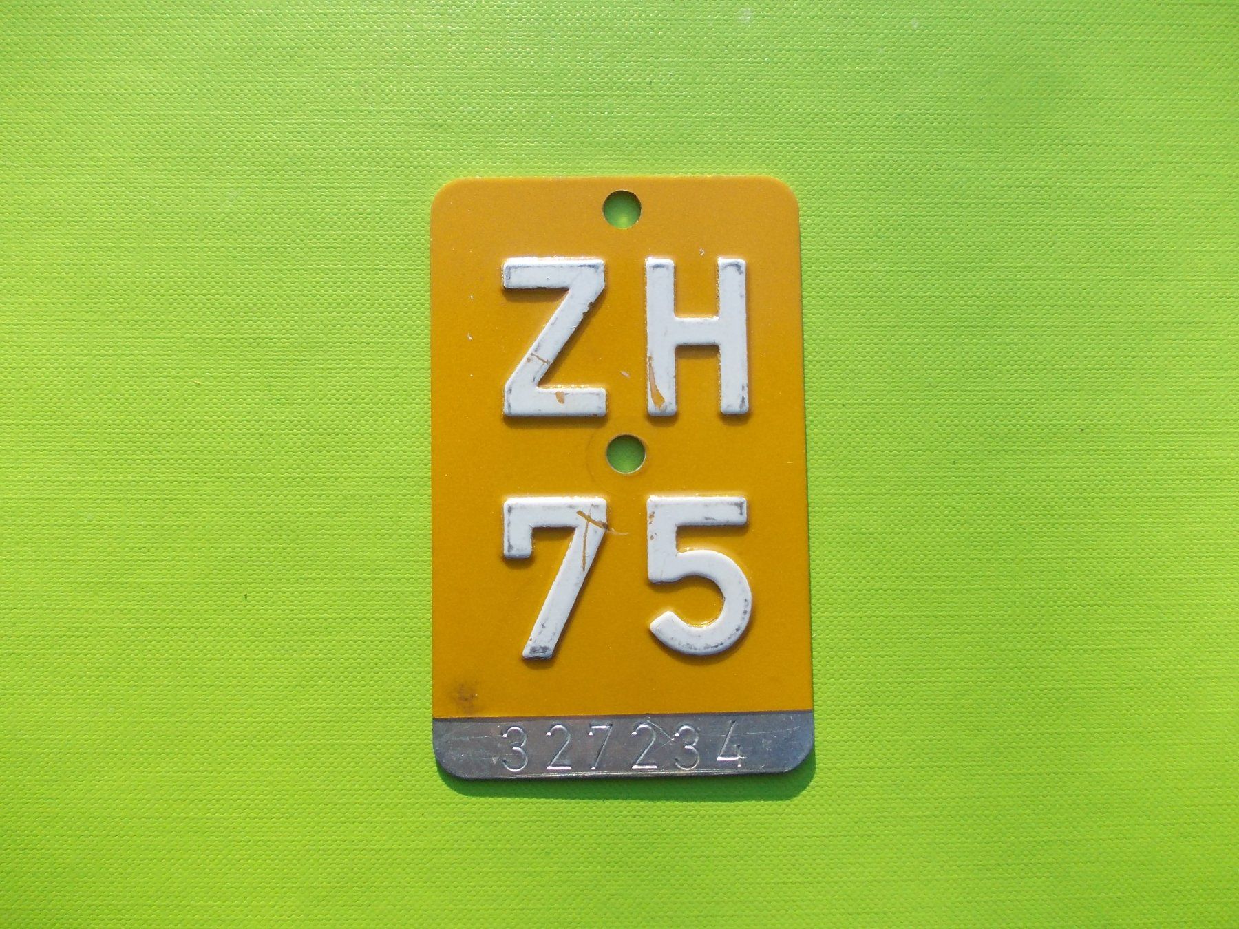 Ecriteaux: Velonummer / Mofanummer / Töfflinummer ZH 75 – D'occasion à Gsteigwiler par HORMIGA21