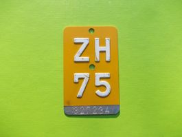 Velonummer / Mofanummer / Töfflinummer ZH 75