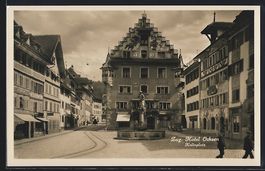 AK Zug, Hotel Ochsen auf dem Kosinplatz