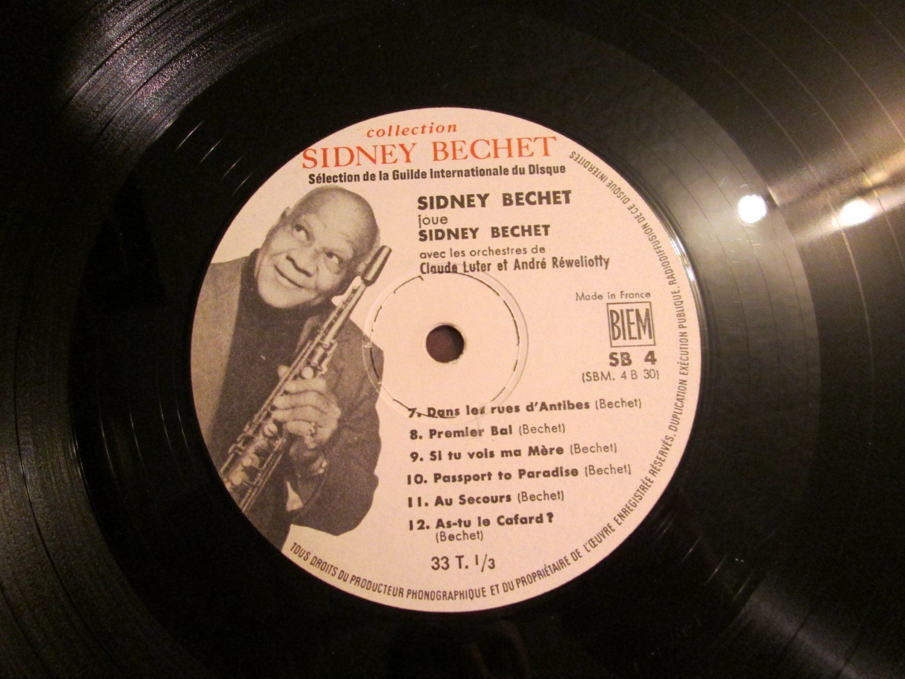 Dischi in vinile: Disque Vinyle Sidney Bechet SB.4 - collection 33 T/s – Usato da la Chaux-de-Fonds venduto da Lampe 3