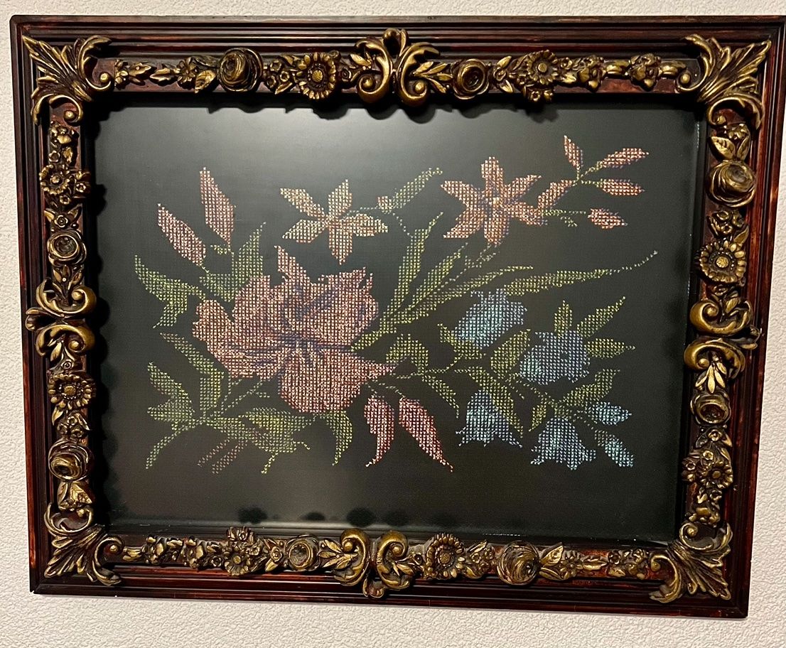 Foto & Immagini: Gesticktes Bild Blumen Mitte des Jahrhunderts – Usato da Rutschwil venduto da joz_w5mj