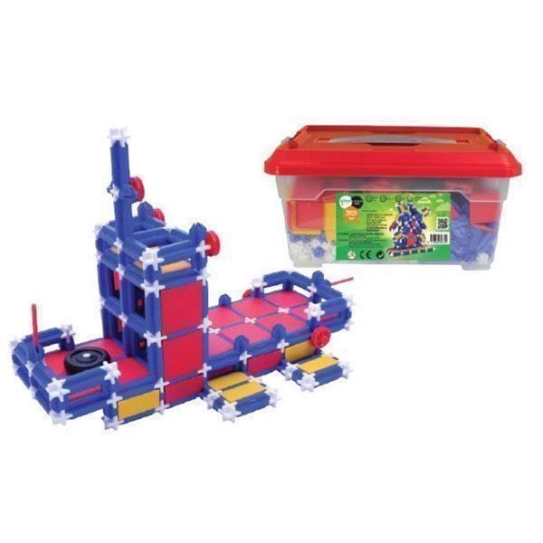 Kit di costruzioni: Baukasten Schiff, Haus, Zug, Kran – Nuovo e nell'imballaggio originale da Mosnang venduto da glascom 2