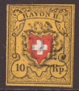 Tutti i francobolli: # 7 --- RAYON II – Usato da Dübendorf venduto da Piero2