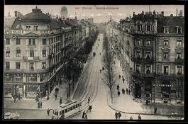 Zürich, Strassenbahn in der Bahnhofstra