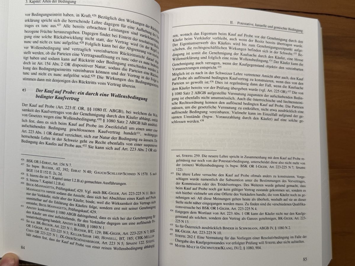 Libri: Der bedingte Vertrag im schweizerischen Privatrecht, Diss. – Nuovo e nell'imballaggio originale da Volketswil venduto da doughboy 3