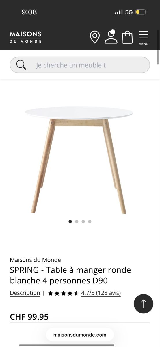 Maisons du monde Tavoli: Table ronde - Maisons du Monde – Usato da Lausanne venduto da cec_xd97 2
