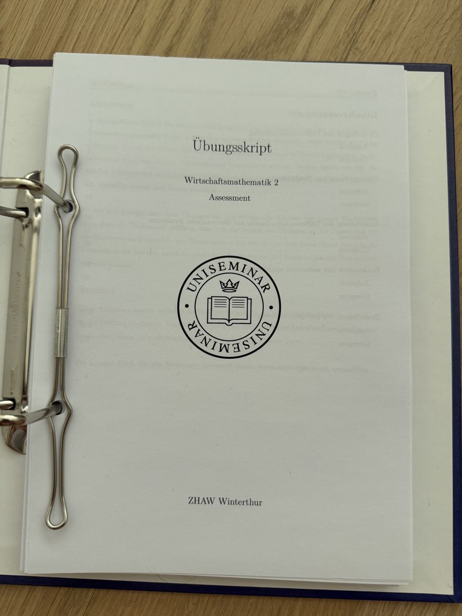 Bücher: Wirtschaftsmathematik 2 - ZHAW Winterthur  – Gebraucht aus St. Gallen von ElmedinaZ 4