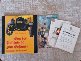 Sammel-konvolut  PTT : CH Alpenpost/ Postautobuch + SJW Heft
