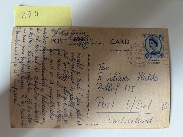 Cartoline postali: Ansichtskarte Elmdon Airport Birmingham, 1963 – Usato da Niederwil AG venduto da dahu75 1