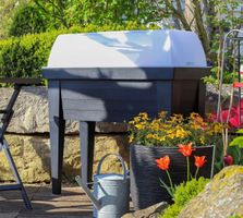 + Pflanzen 190 l Hochbeet Pflanzkasten mit Beinen und Deckel
