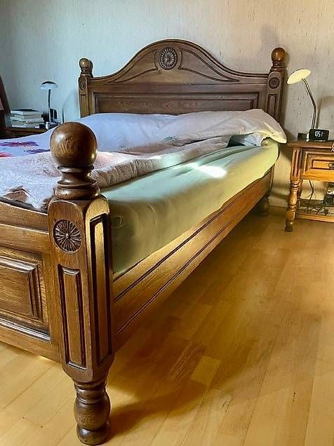 Letti: Lit double en chêne massif – Usato da Bure venduto da GDG01 1