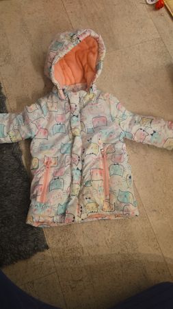 Winterjacke Baby Gr. 86, gefüttert mit Katzenmuster!